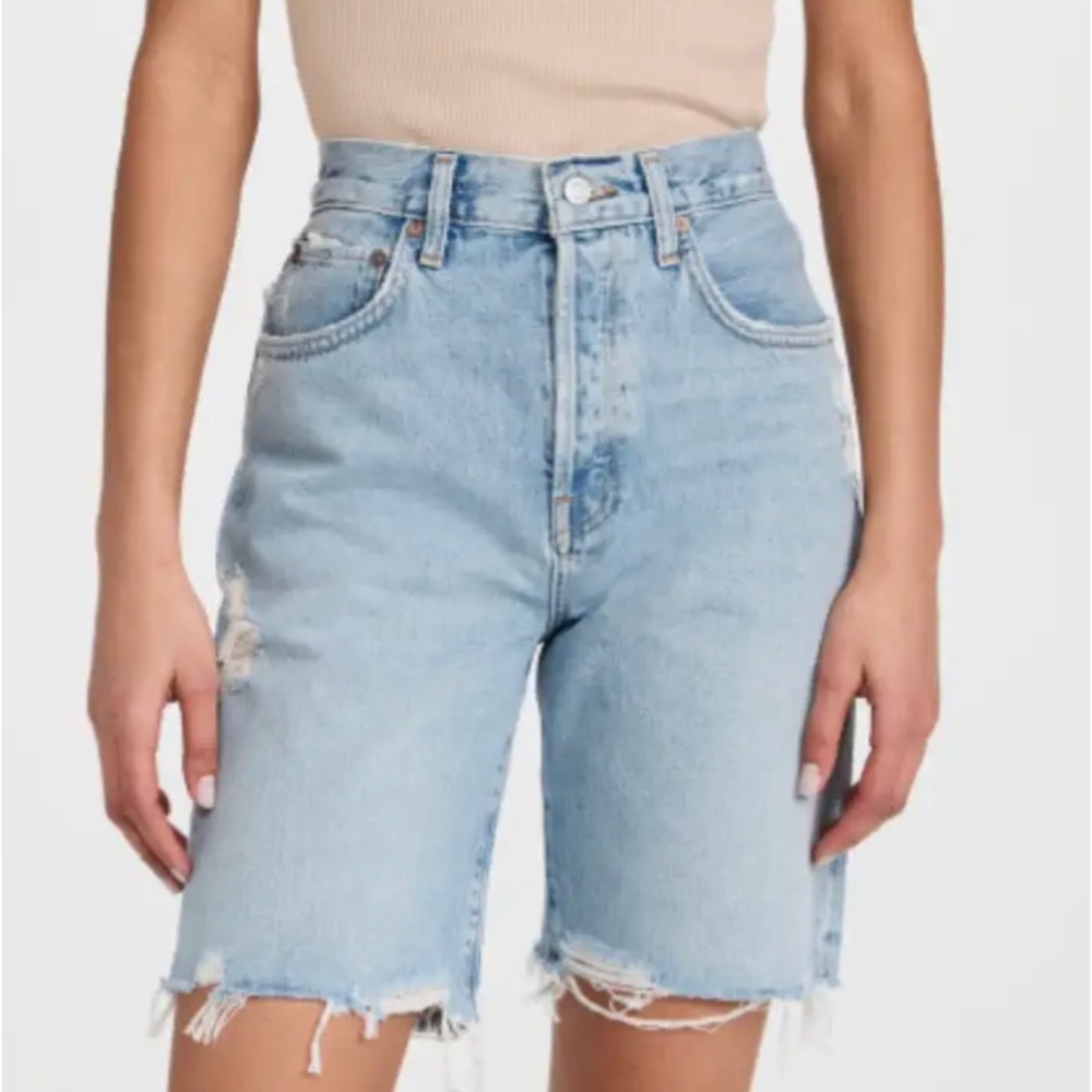 AGOLDE Mid Rise Loose Jean Shorts (Size 26)